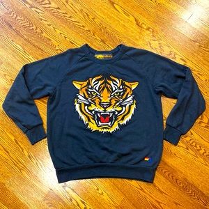 Tiger Print Aviator Nation crewneck - sz M